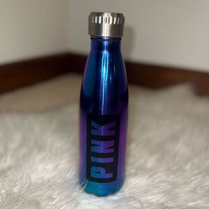 NWOT PINK Victoria’s Secret purple/blue metal water bottle.
